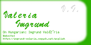 valeria imgrund business card